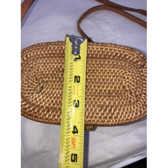 COPY - Two Cranes New Oval Vintage Straw Cross Body  Purse Handbag NWOT - Picture 4 of 12